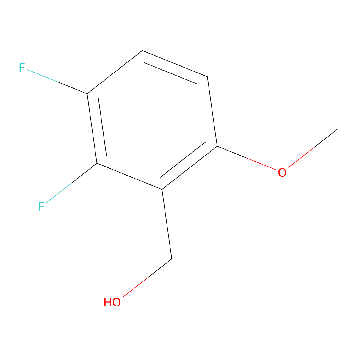 2,3-Difluoro-6-methoxybenzyl alcohol molecular structure, CAS 773871-99-1
