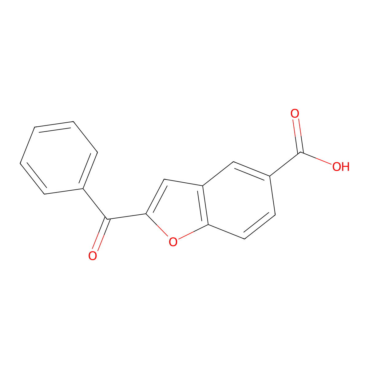 2-Benzoyl-1-benzofuran-5-carboxylic acid molecular structure, CAS 773872-42-7