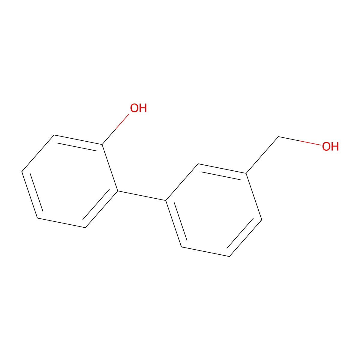 2-(3-Hydroxymethylphenyl)phenol molecular structure, CAS 773872-43-8