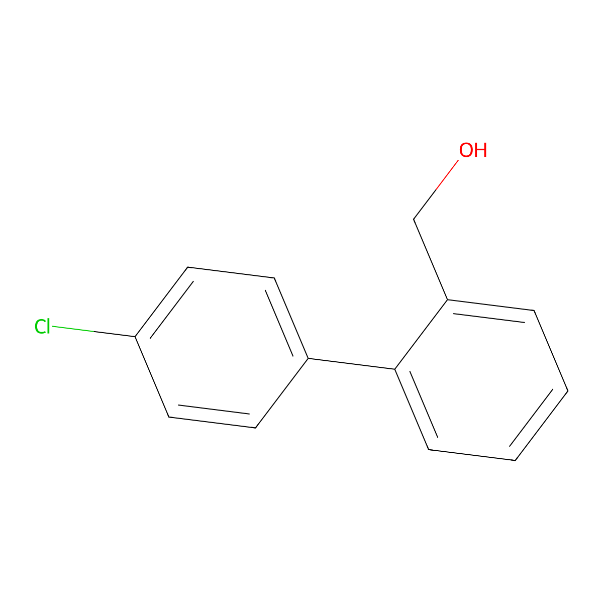 2-(4-Chlorophenyl)benzyl alcohol molecular structure, CAS 773872-47-2