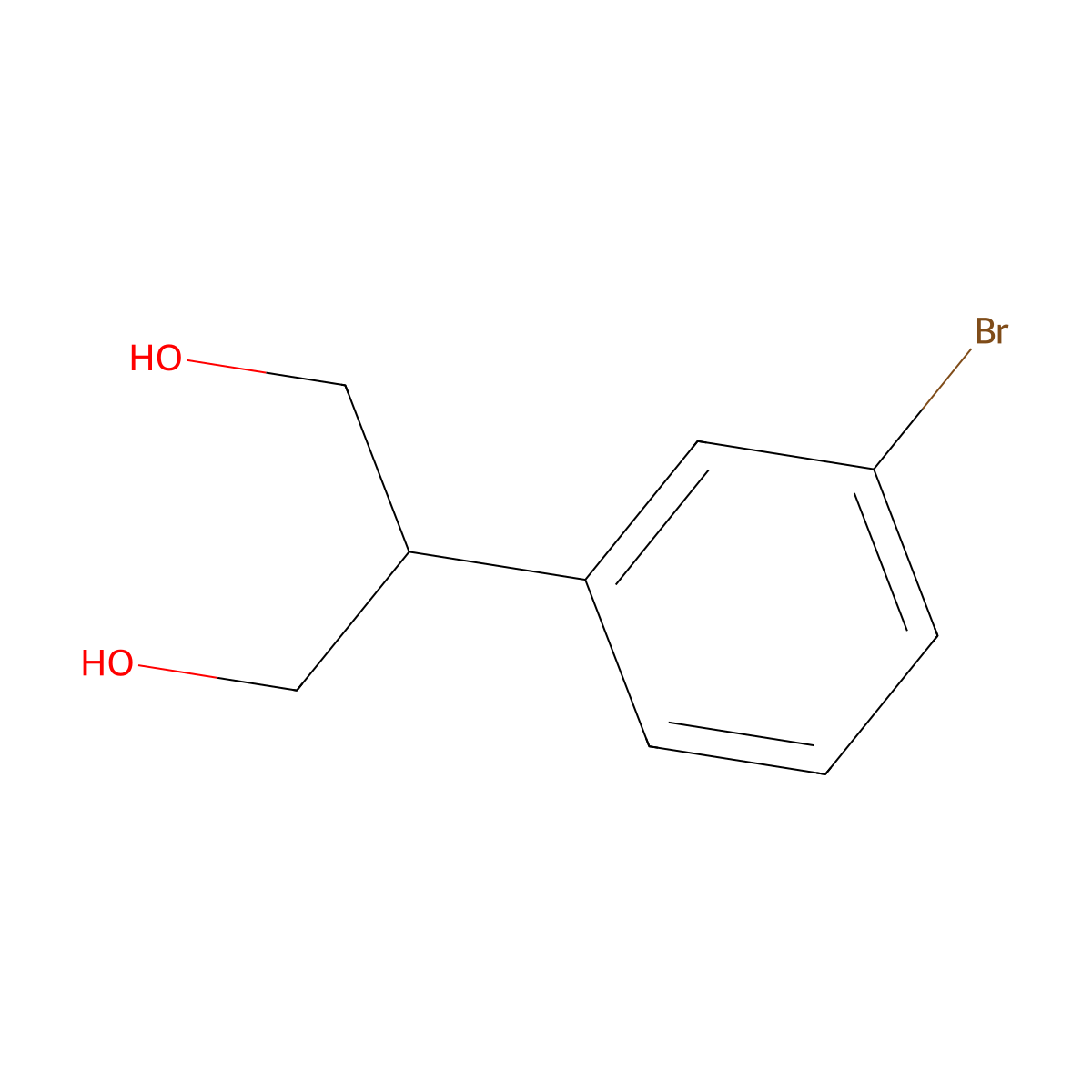 2-(3-Bromophenyl)propane-1,3-diol molecular structure, CAS 773872-65-4