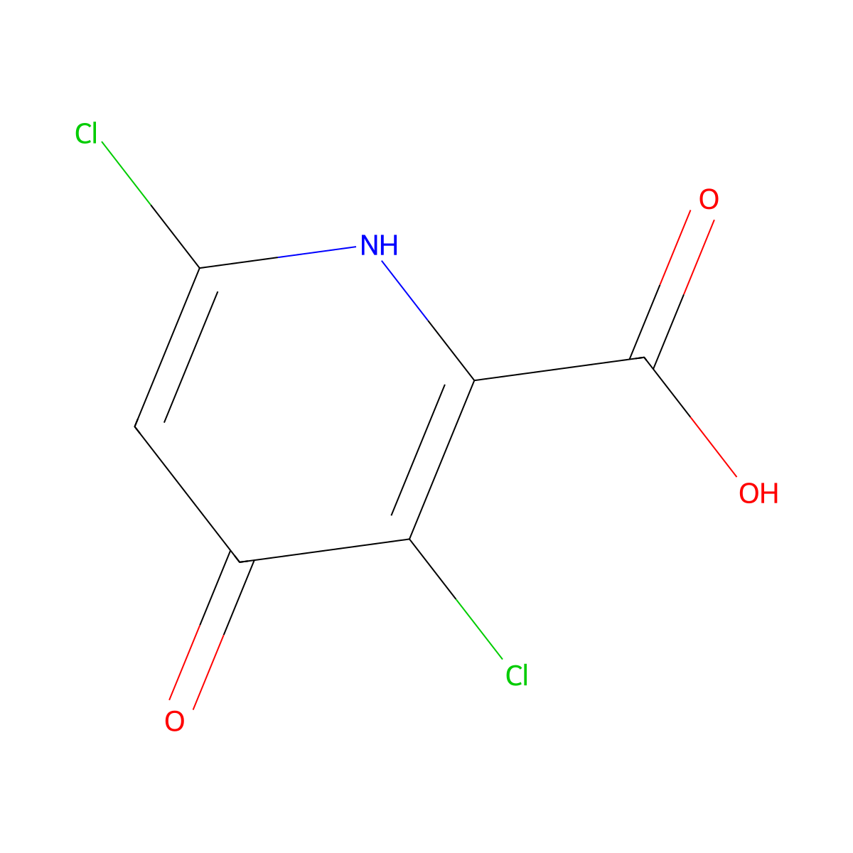 3,6-dichloro-4-hydroxy-2-Pyridinecarboxylic acid molecular structure, CAS 773872-84-7