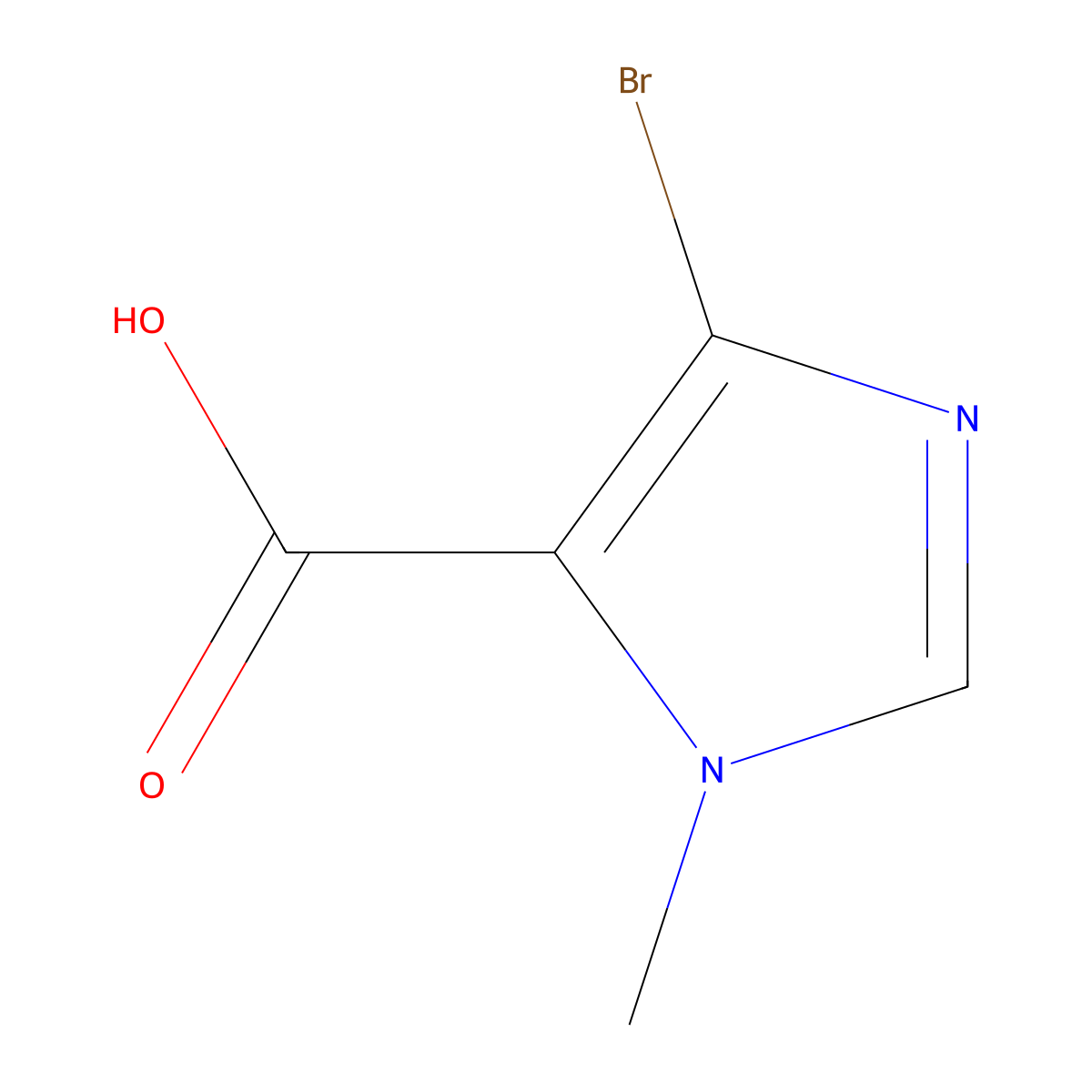 4-bromo-1-methyl-1H-imidazole-5-carboxylic acid molecular structure, CAS 773873-08-8