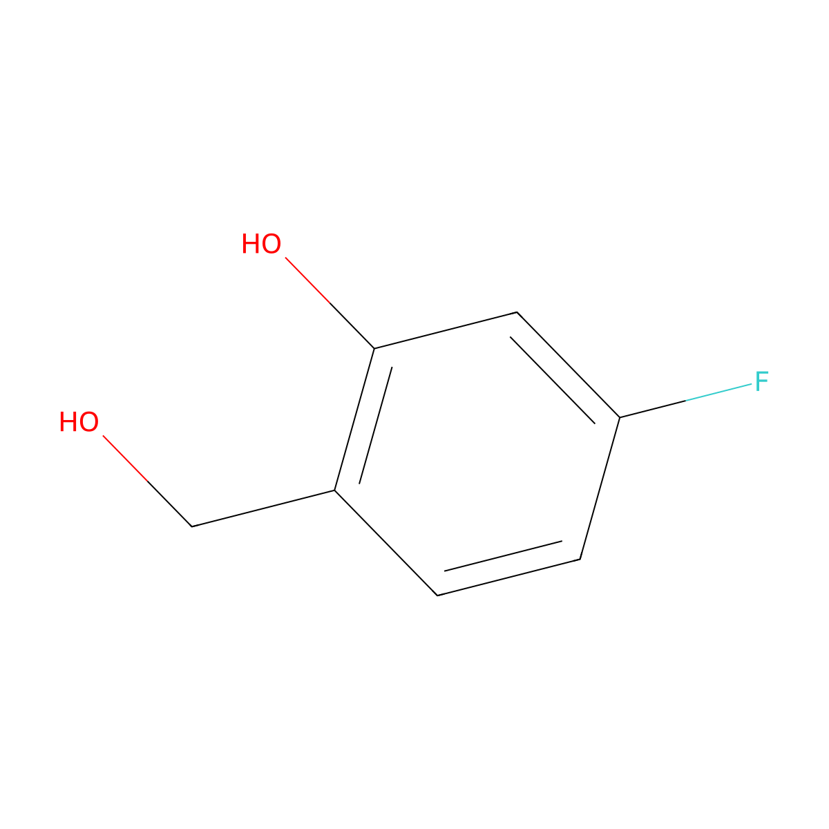 5-Fluoro-2-(hydroxymethyl)phenol molecular structure, CAS 773873-09-9