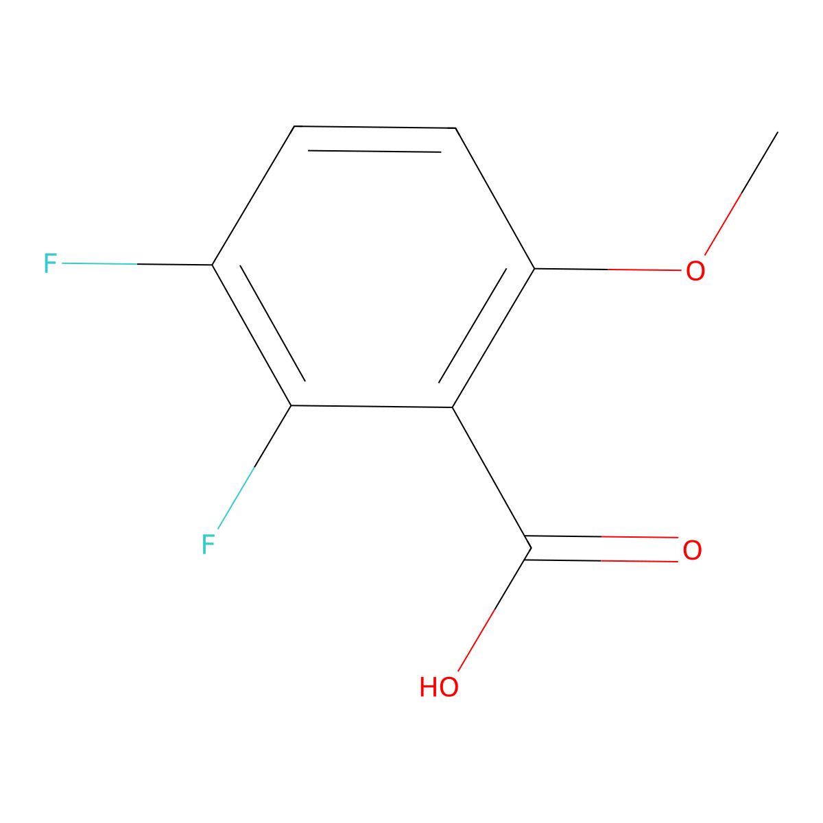 2,3-Difluoro-6-methoxybenzoic acid molecular structure, CAS 773873-26-0