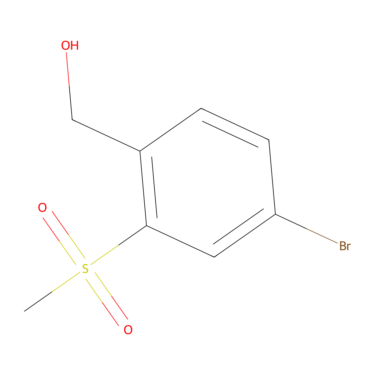 (4-Bromo-2-(methylsulfonyl)phenyl)methanol molecular structure, CAS 773873-27-1