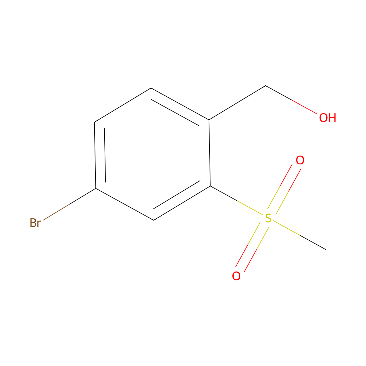 (4-Bromo-2-(methylsulfonyl)phenyl)methanol molecular structure, CAS 773873-27-1