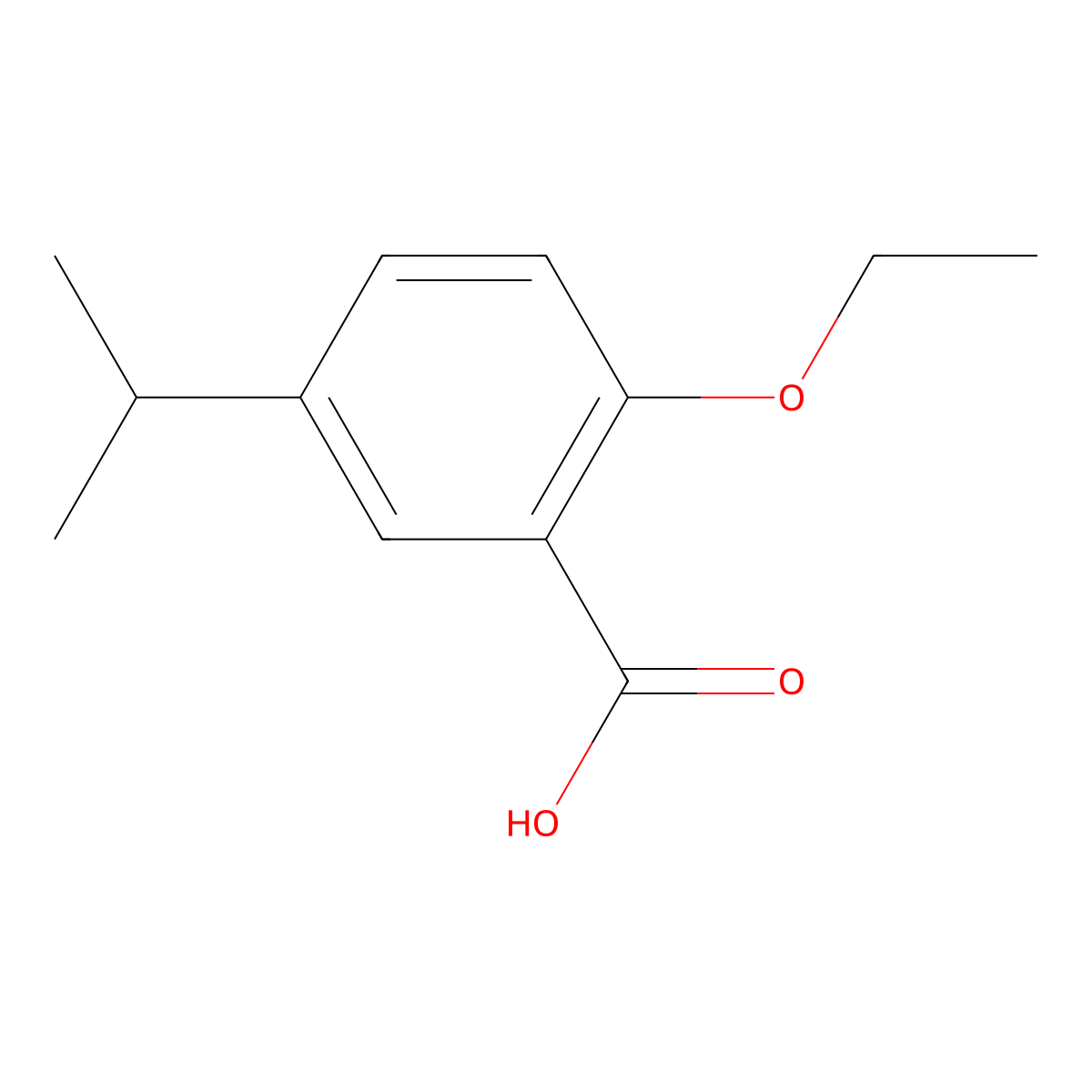 2-Ethoxy-5-isopropylbenzoic acid molecular structure, CAS 773873-61-3