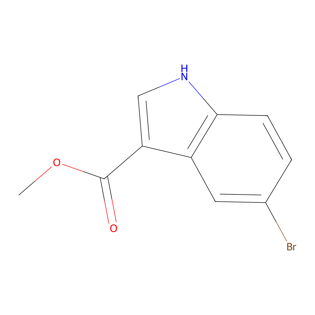 Methyl 5-bromo-1H-indole-3-carboxylate molecular structure, CAS 773873-77-1