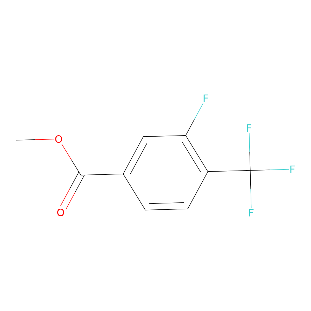 Methyl 3-fluoro-4-(trifluoromethyl)benzoate molecular structure, CAS 773873-89-5