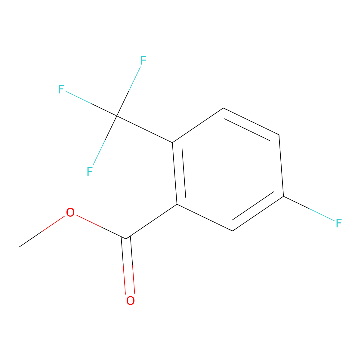 Methyl 5-fluoro-2-(trifluoromethyl)benzoate molecular structure, CAS 773873-90-8