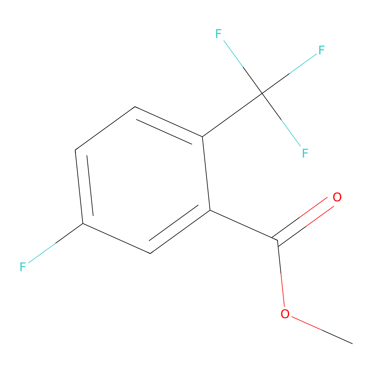 Methyl 5-fluoro-2-(trifluoromethyl)benzoate molecular structure, CAS 773873-90-8