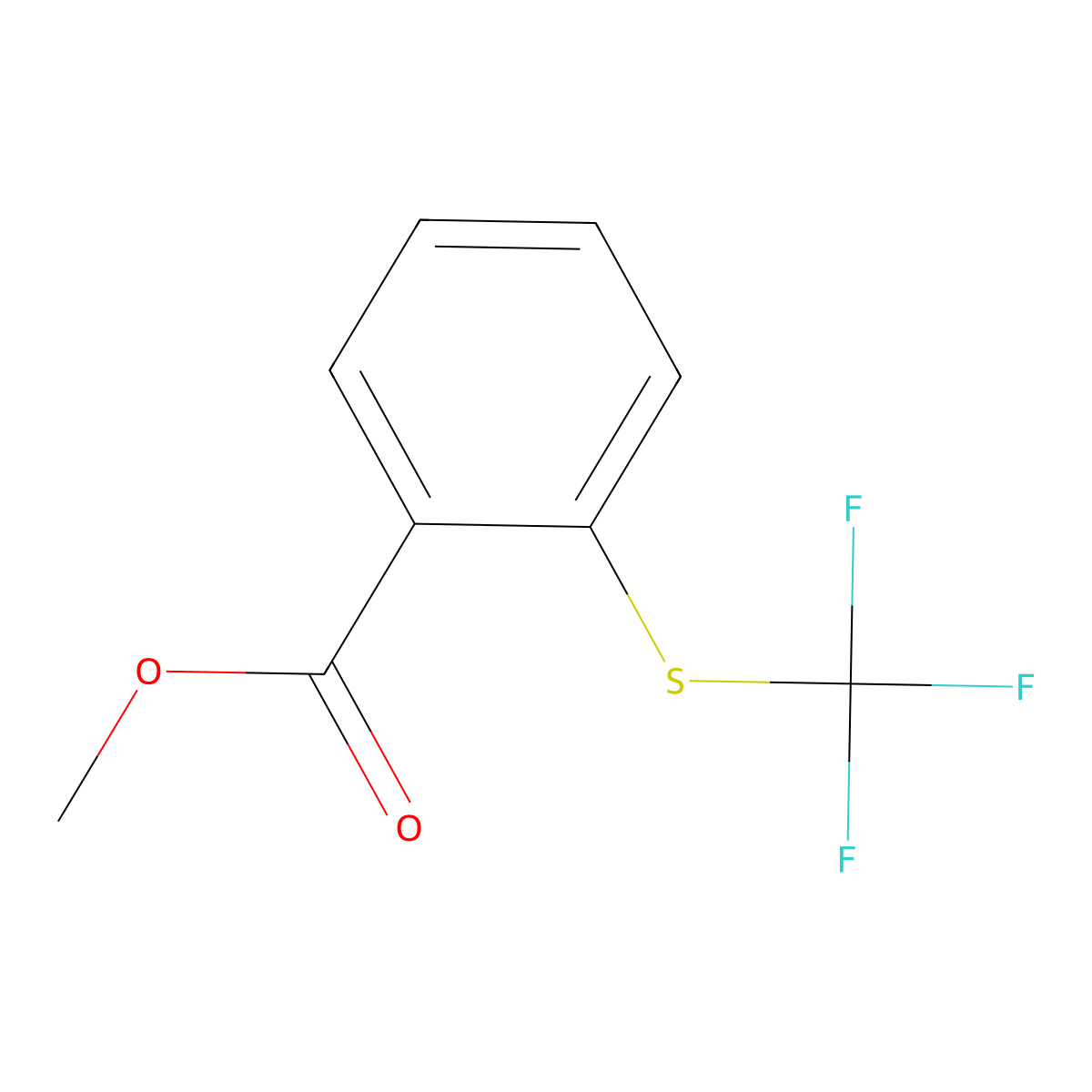 Methyl 2-((trifluoromethyl)thio)benzoate molecular structure, CAS 773873-91-9