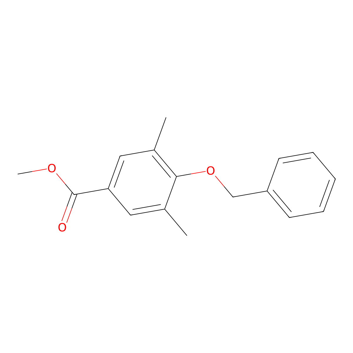 4-Benzyloxy-3,5-dimethyl-benzoic acid methyl ester molecular structure, CAS 773873-94-2