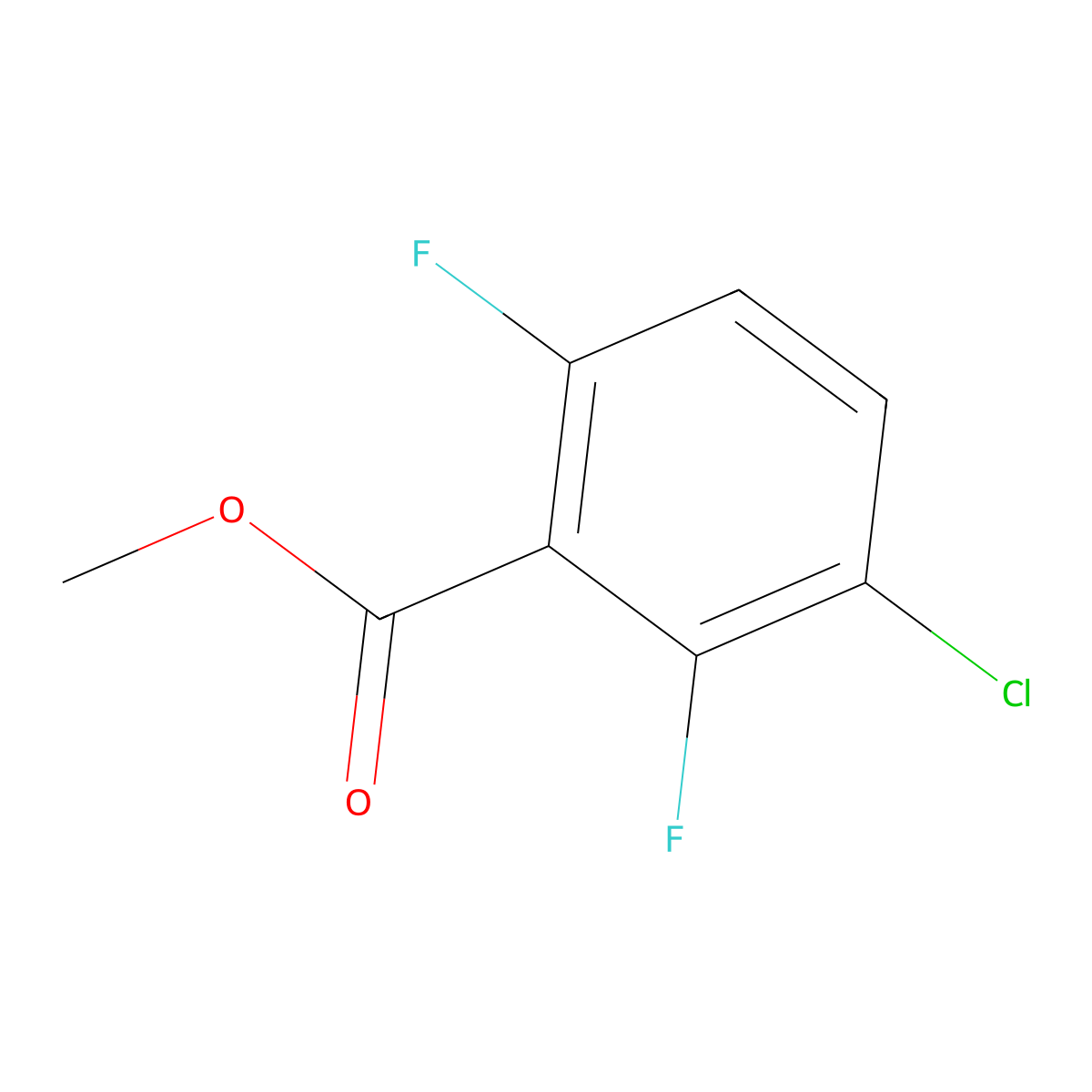 Methyl 3-chloro-2,6-difluorobenzoate molecular structure, CAS 773873-97-5