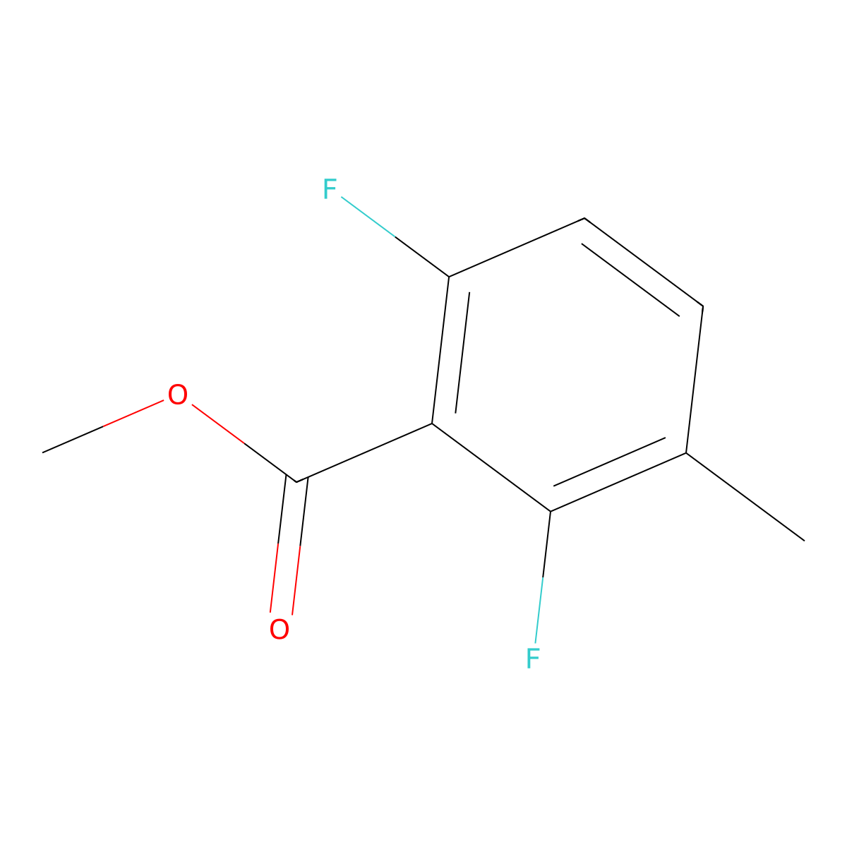 Methyl 2,6-difluoro-3-methylbenzoate molecular structure, CAS 773873-98-6