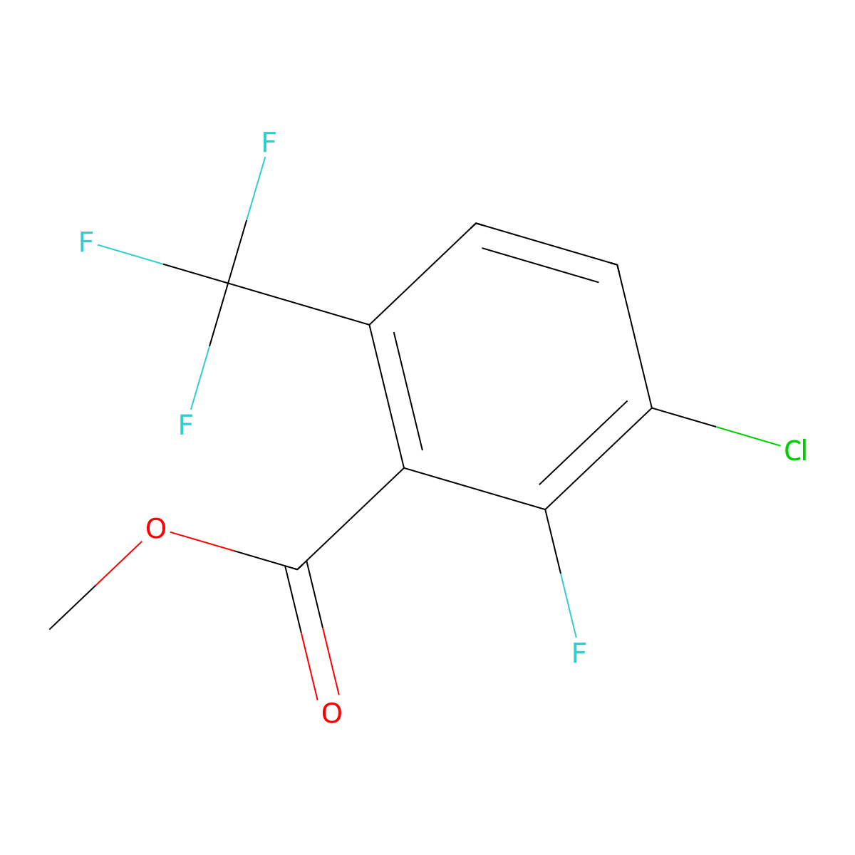 Methyl 3-chloro-2-fluoro-6-(trifluoromethyl)benzoate molecular structure, CAS 773873-99-7
