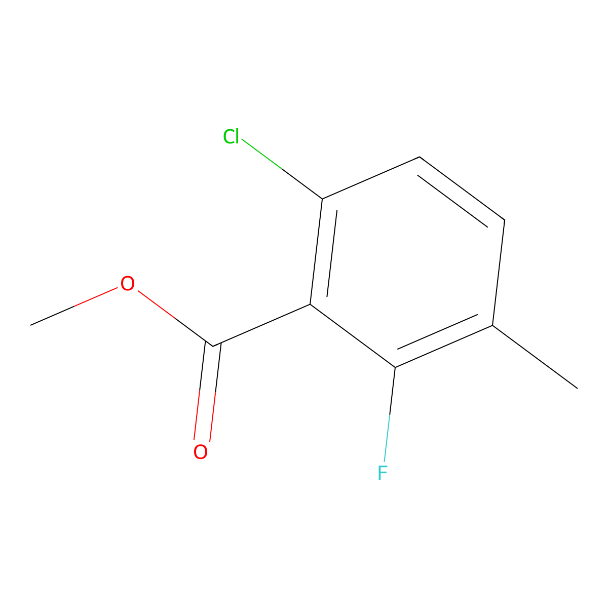 Methyl 6-chloro-2-fluoro-3-methylbenzoate molecular structure, CAS 773874-01-4