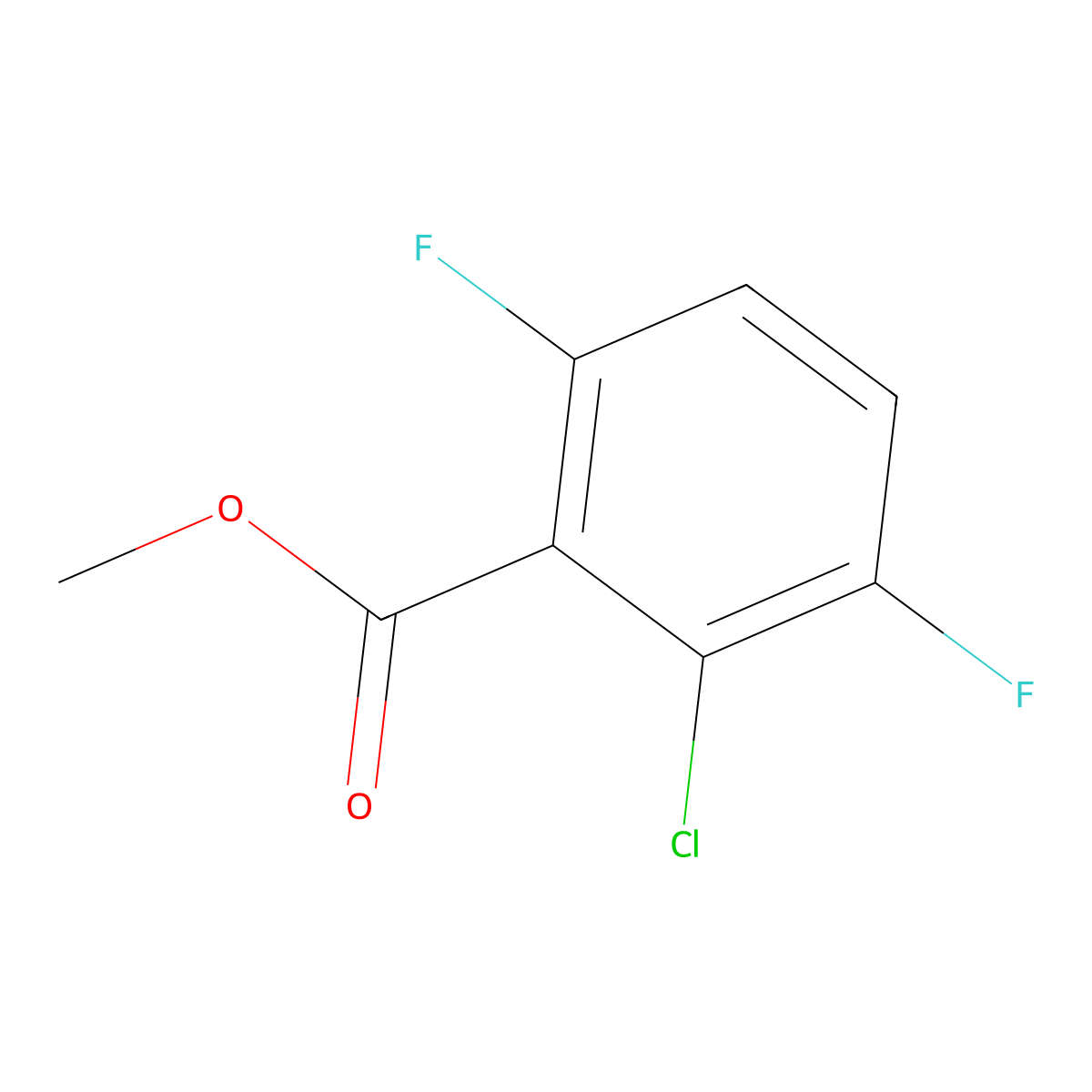 Methyl 2-chloro-3,6-difluorobenzoate molecular structure, CAS 773874-02-5