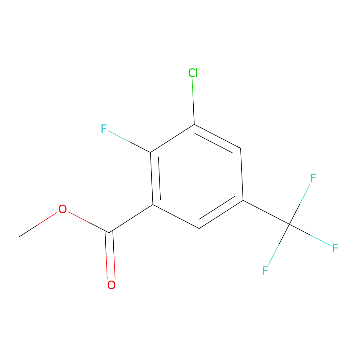 Methyl 3-chloro-2-fluoro-5-(trifluoromethyl)benzoate molecular structure, CAS 773874-03-6
