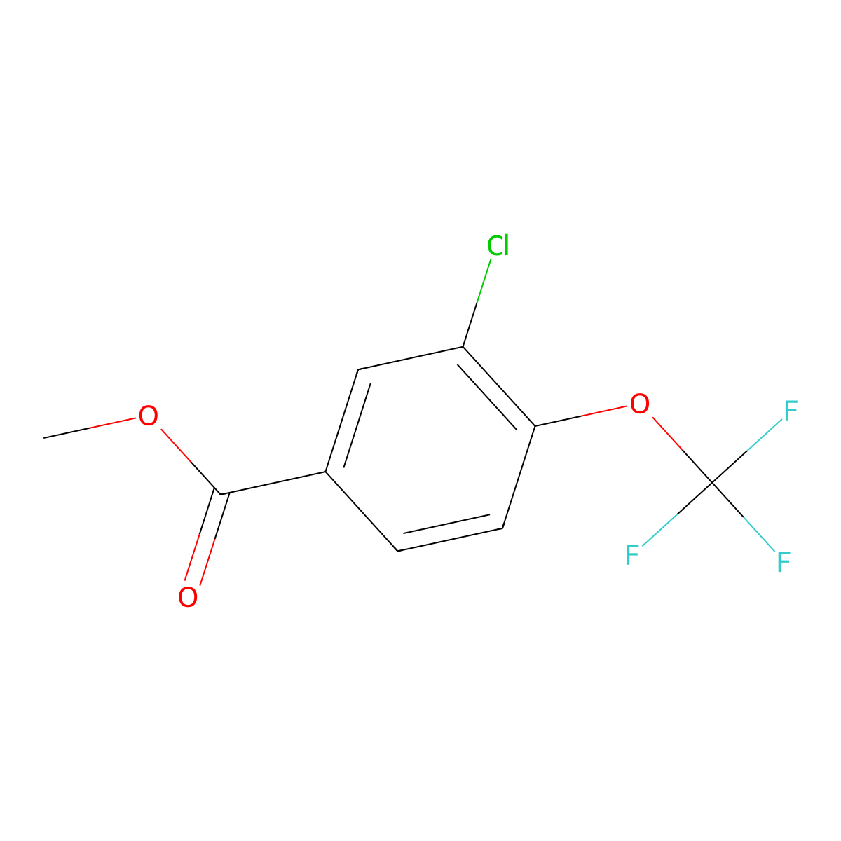Methyl 3-chloro-4-(trifluoromethoxy)benzoate molecular structure, CAS 773874-04-7