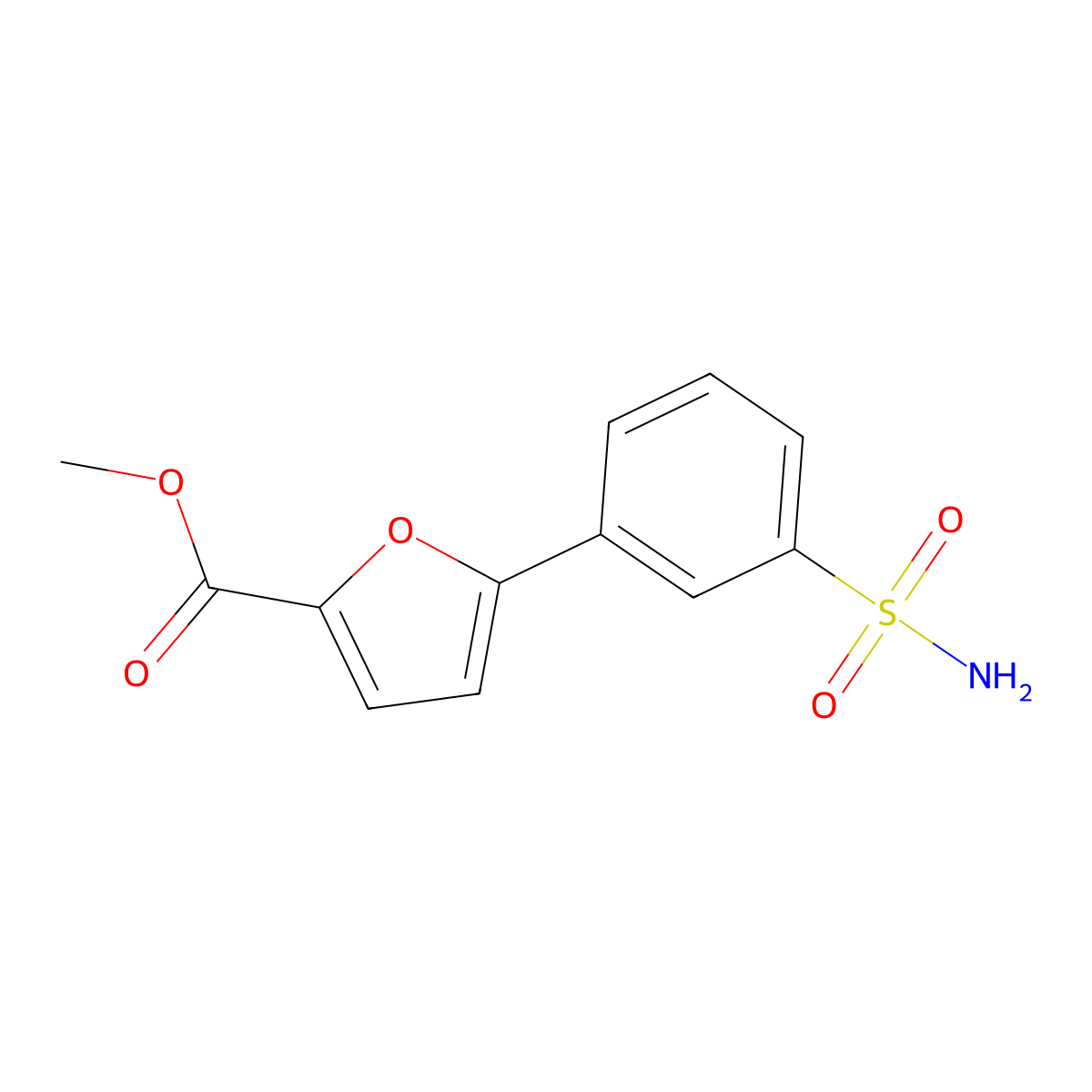 Methyl 5-(3-sulfamoylphenyl)furan-2-carboxylate molecular structure, CAS 773874-07-0