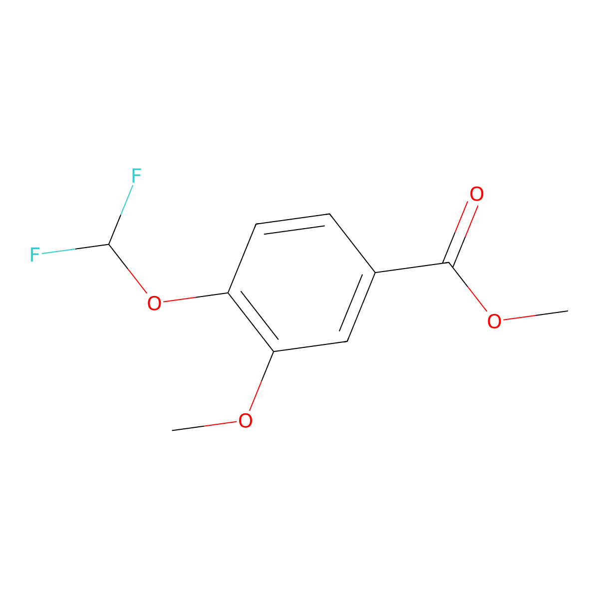Methyl 4-(difluoromethoxy)-3-methoxybenzoate molecular structure, CAS 773874-12-7