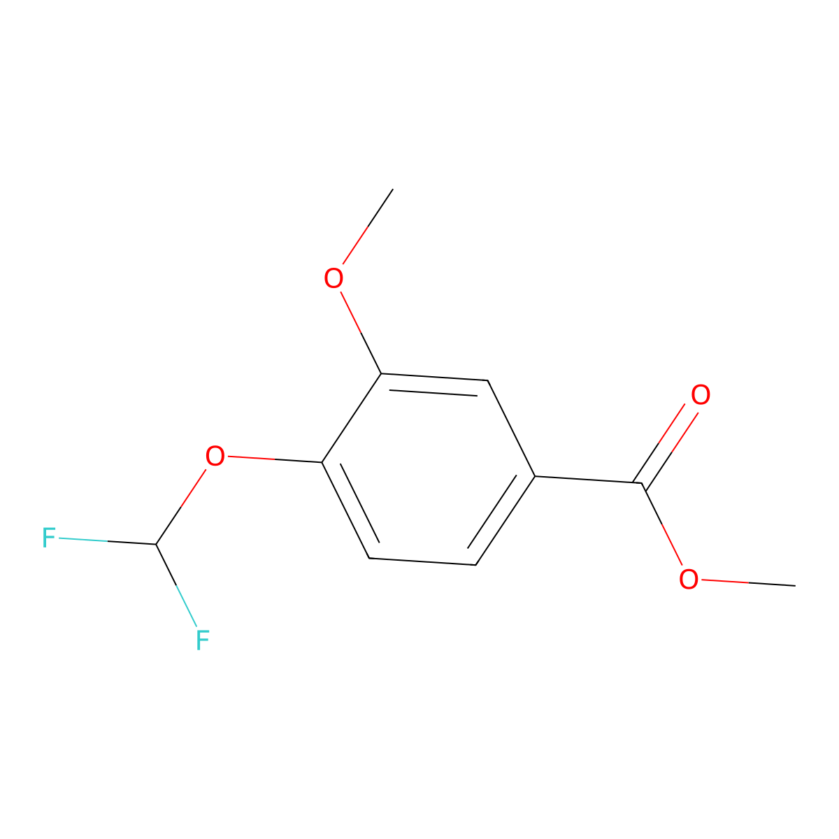 Methyl 4-(difluoromethoxy)-3-methoxybenzoate molecular structure, CAS 773874-12-7