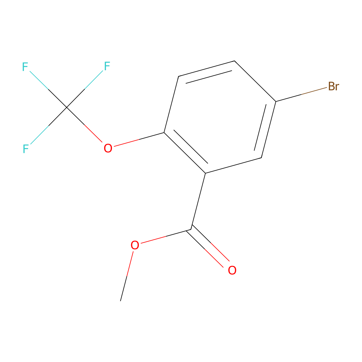 Methyl 5-bromo-2-(trifluoromethoxy)benzoate molecular structure, CAS 773874-13-8