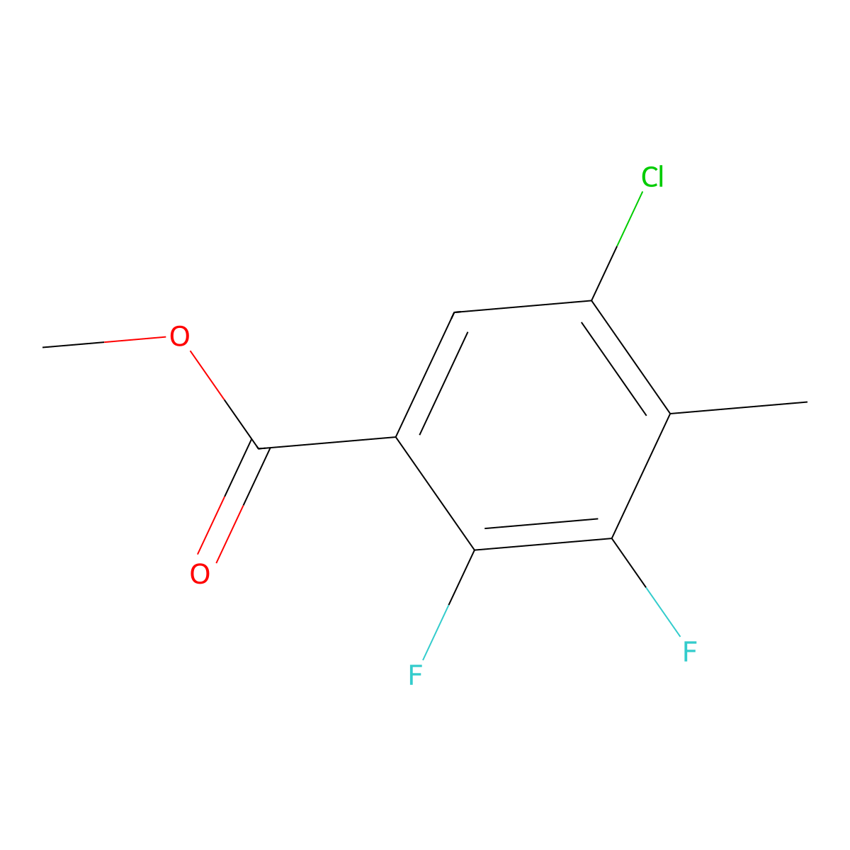 Methyl 5-chloro-2,3-difluoro-4-methylbenzoate molecular structure, CAS 773874-14-9