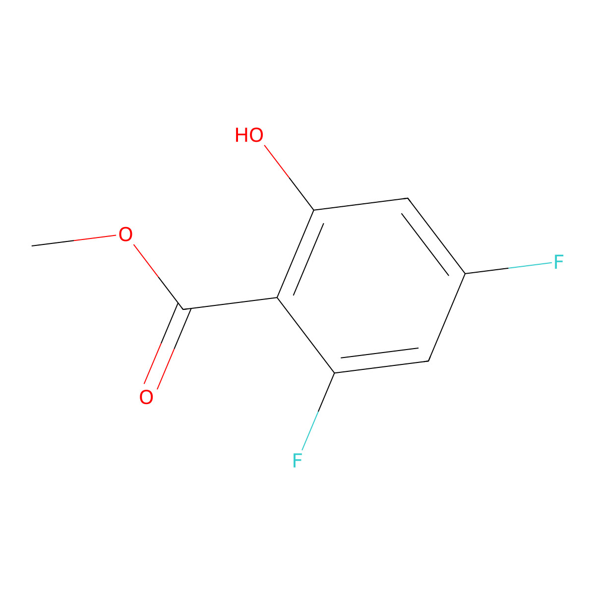 Methyl 2,4-difluoro-6-hydroxybenzoate molecular structure, CAS 773874-16-1