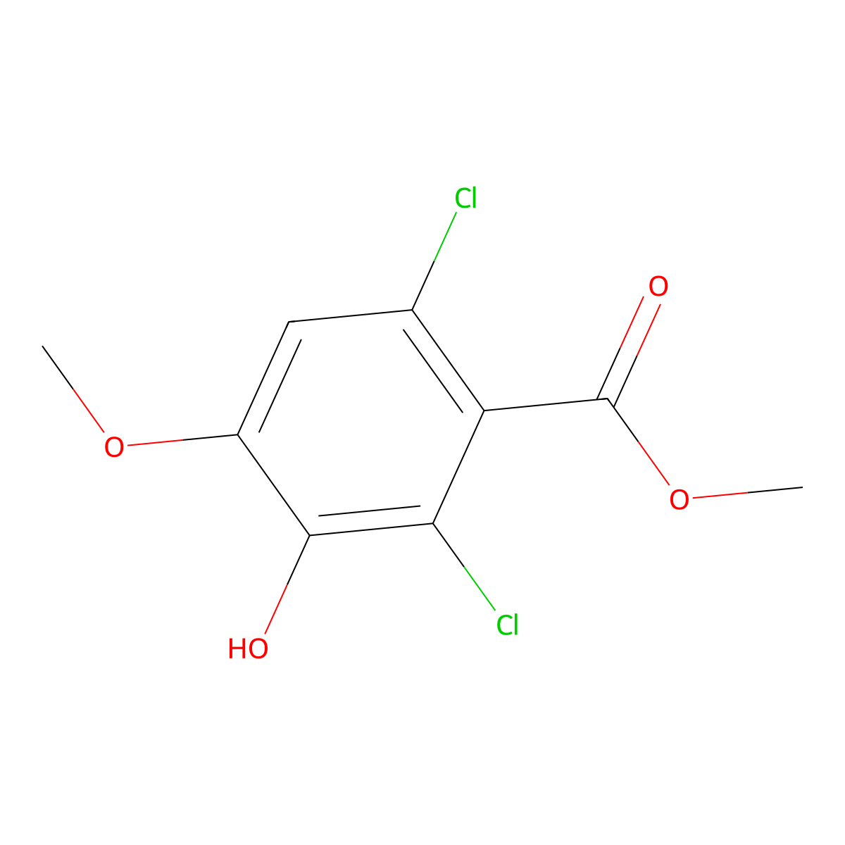methyl 2,6-DICHLORO-3-HYDROXY-4-METHOXYBENZOATE molecular structure, CAS 773874-71-8