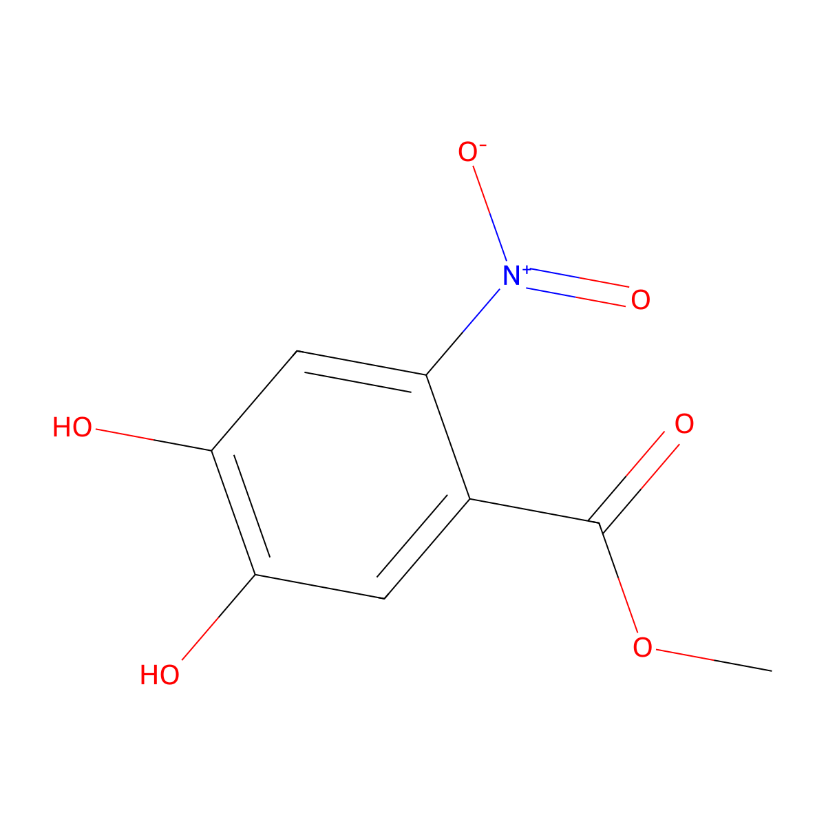 Methyl 4,5-dihydroxy-2-nitrobenzoate molecular structure, CAS 773874-74-1