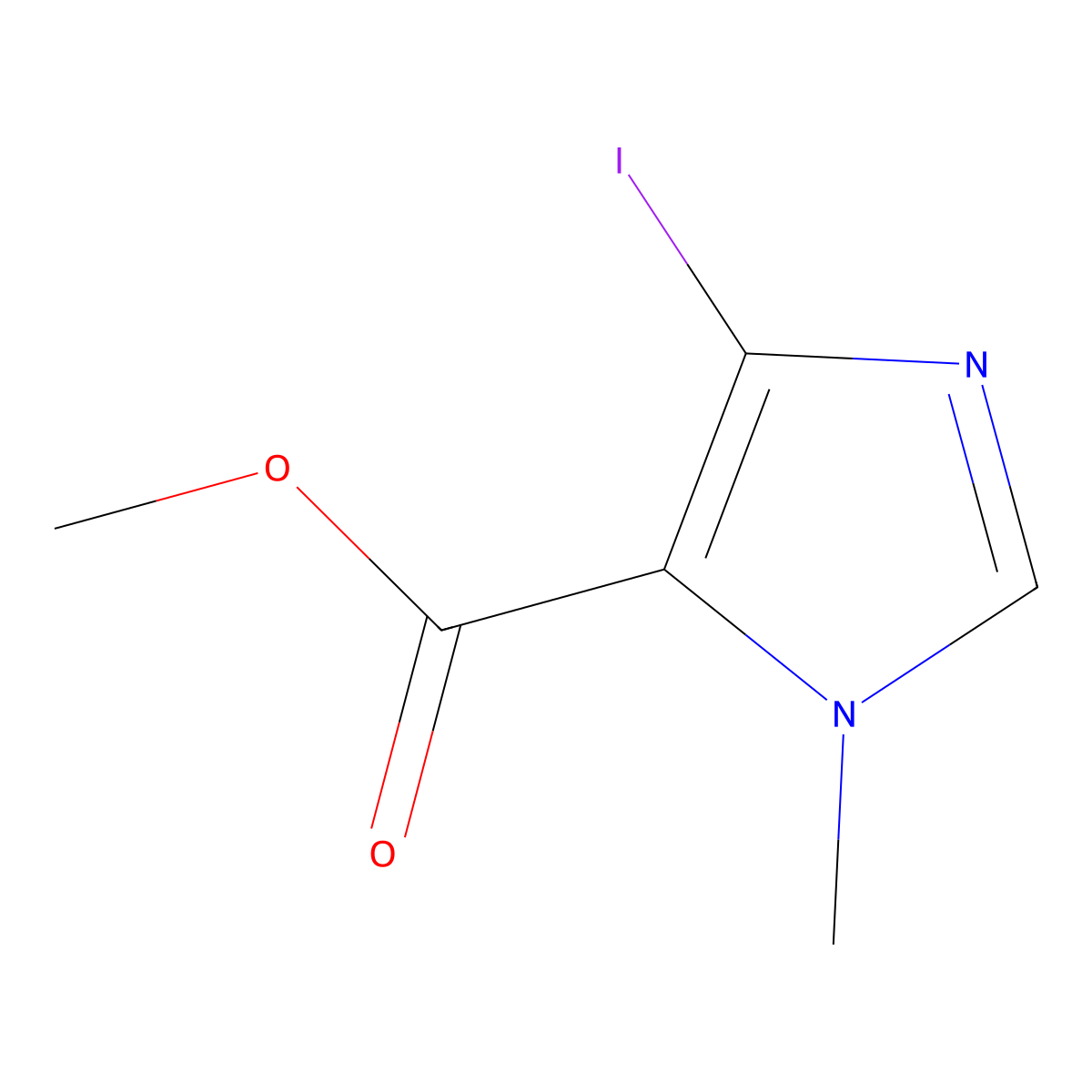 Methyl 4-iodo-1-methyl-1H-imidazole-5-carboxylate molecular structure, CAS 773875-71-1