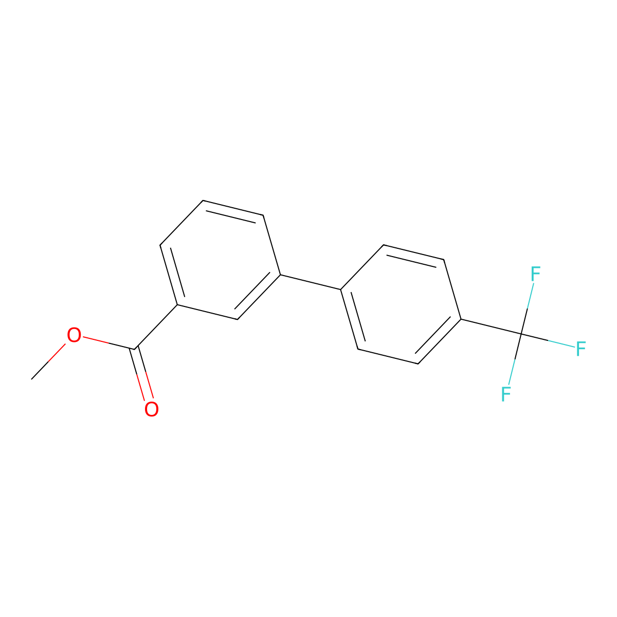 Methyl 4'-(trifluoromethyl)(1,1'-biphenyl)-3-carboxylate molecular structure, CAS 773875-92-6