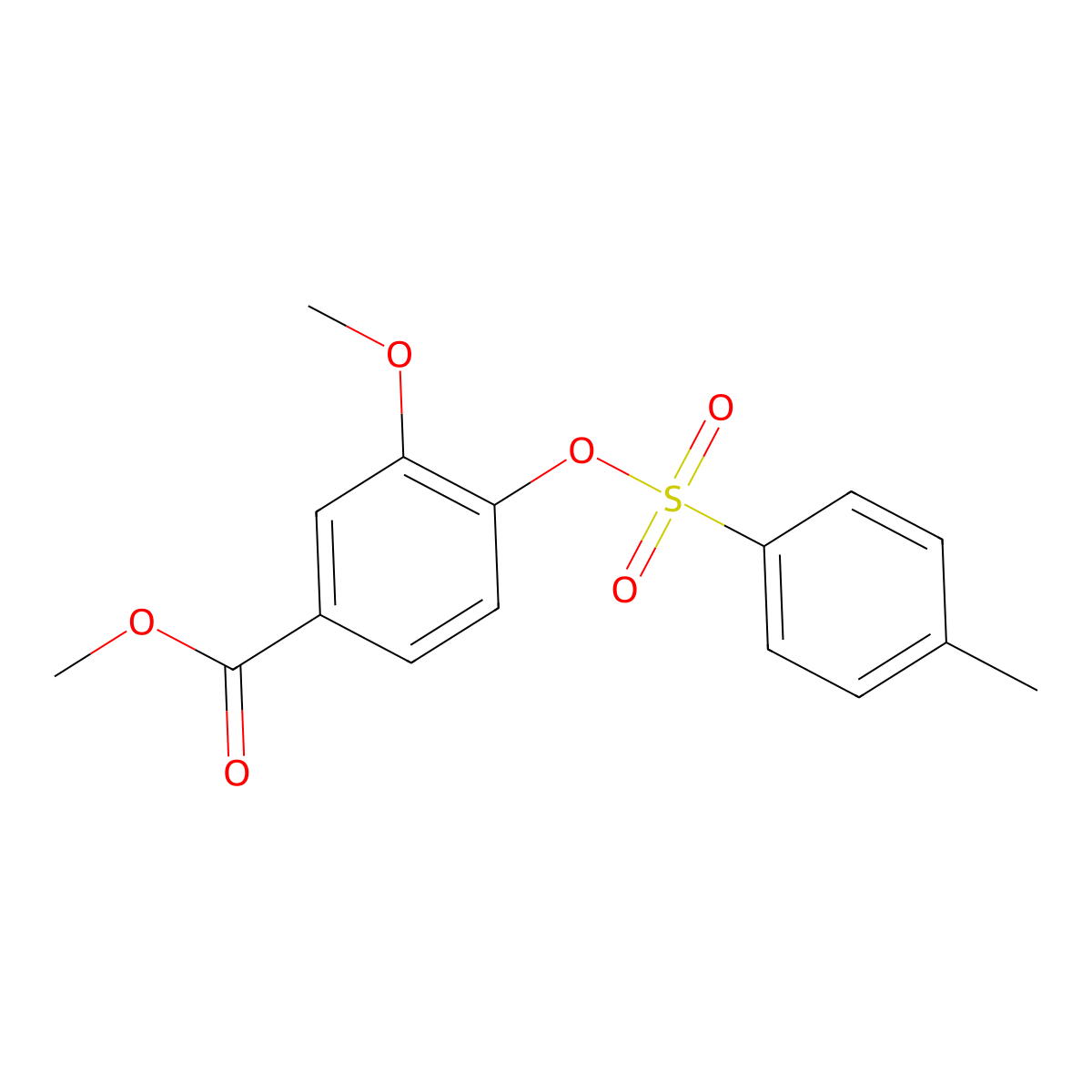 3-Methoxy-4-(tosyloxy)benzoic acid methyl ester molecular structure, CAS 773876-08-7