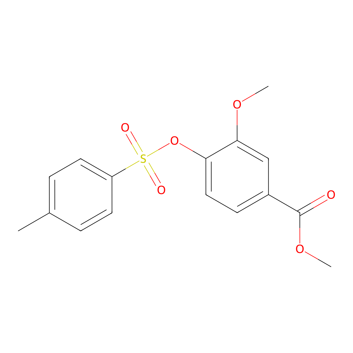 3-Methoxy-4-(tosyloxy)benzoic acid methyl ester molecular structure, CAS 773876-08-7