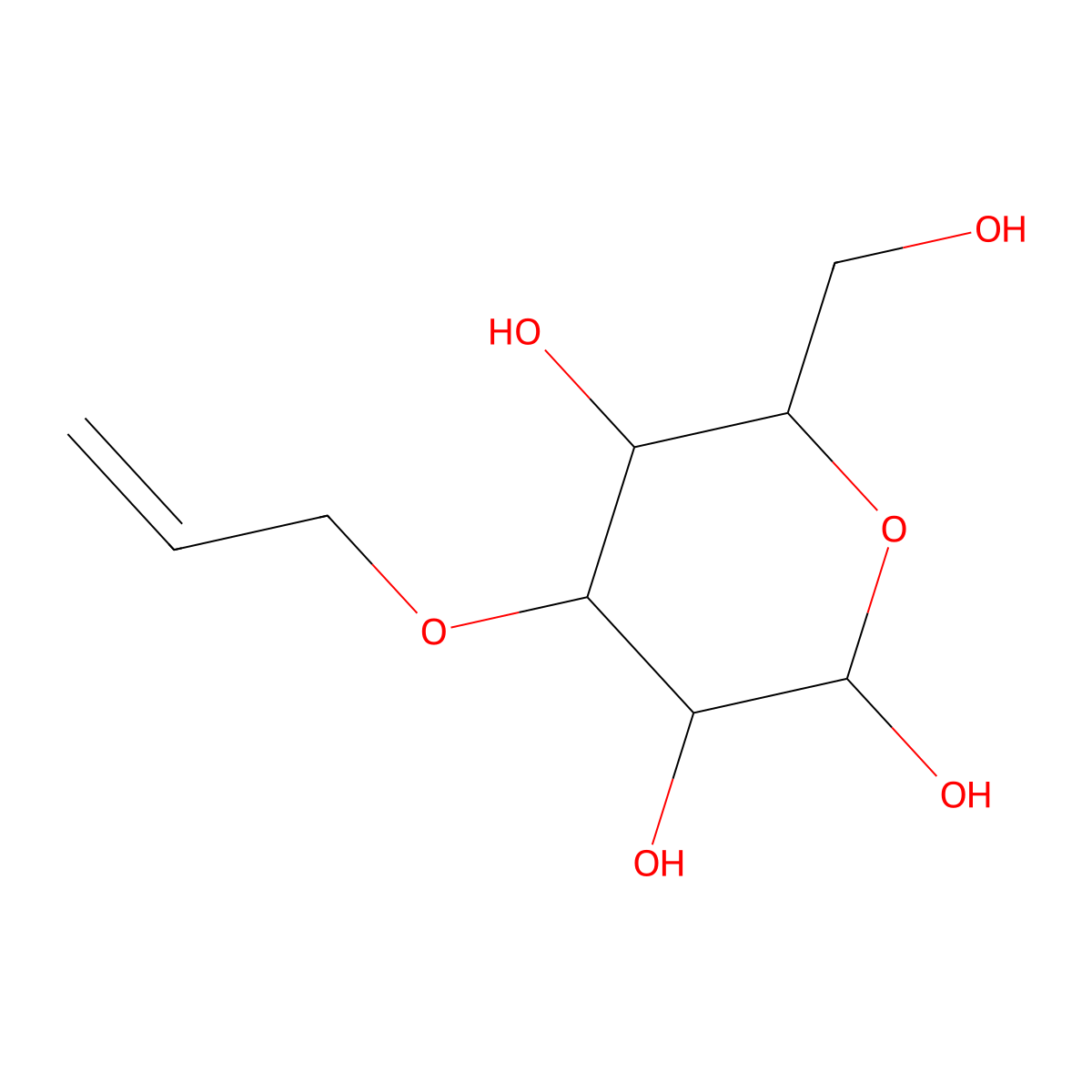 3-O-2-Propen-1-yl-beta-d-glucopyranose molecular structure, CAS 77388-91-1