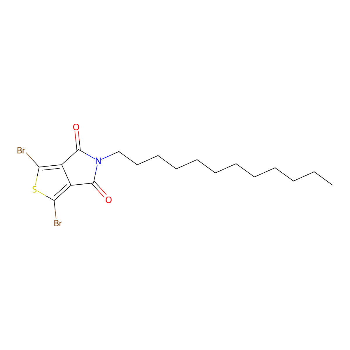 1,3-dibromo-5-dodecyl-4H-thieno[3,4-c]pyrrole-4,6(5H)-dione molecular structure, CAS 773881-47-3