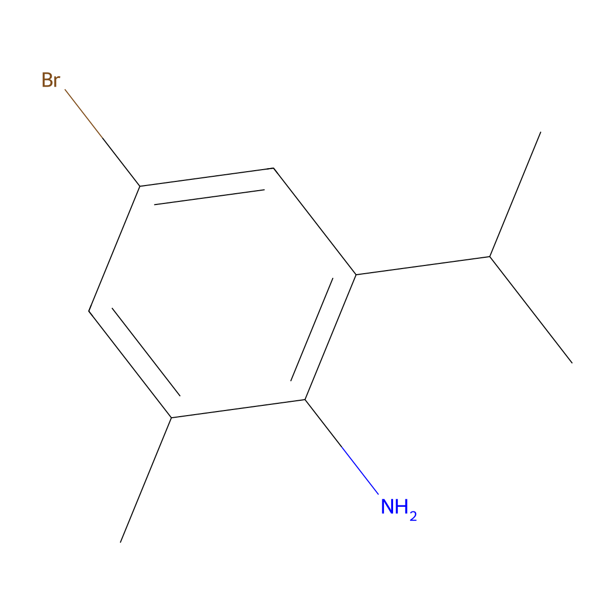 4-Bromo-2-isopropyl-6-methylaniline molecular structure, CAS 773887-07-3