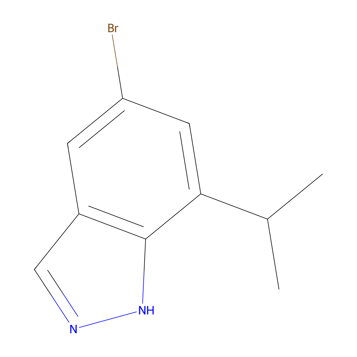 5-Bromo-7-isopropyl-1H-indazole molecular structure, CAS 773887-09-5