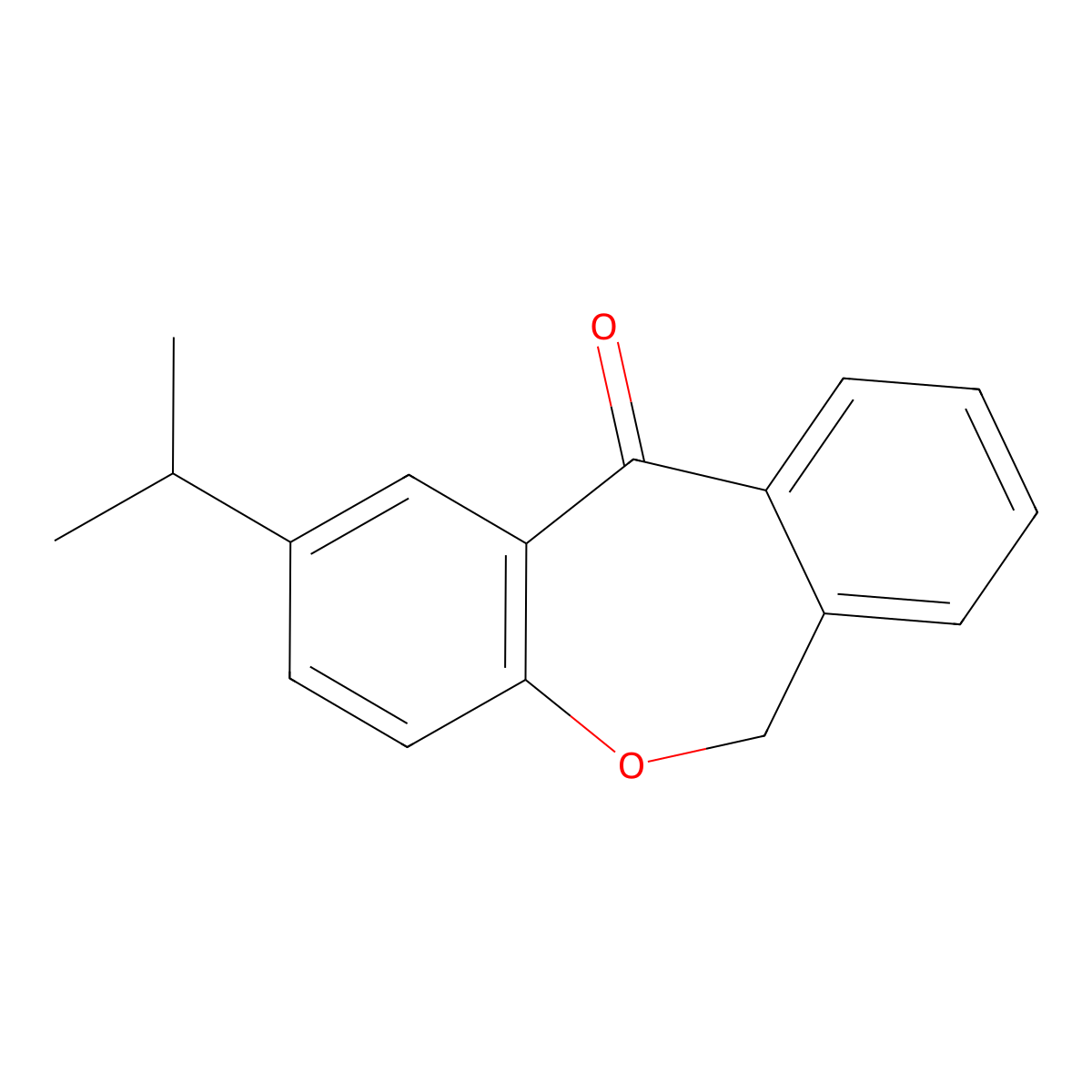 2-propan-2-yl-6H-benzo[c][1]benzoxepin-11-one molecular structure, CAS 77389-46-9