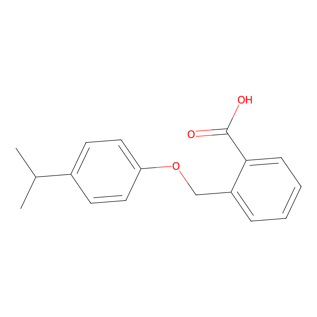 2-[(4-Isopropylphenoxy)methyl]benzenecarboxylic acid molecular structure, CAS 77389-64-1