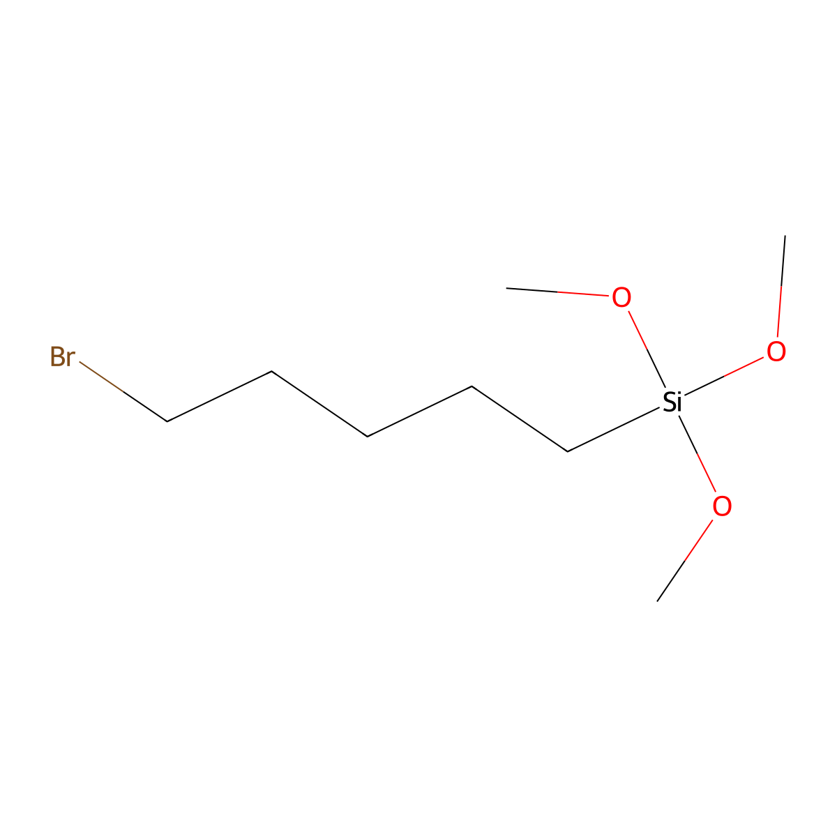 5-Bromopentyltrimethoxysilane molecular structure, CAS 773893-02-0