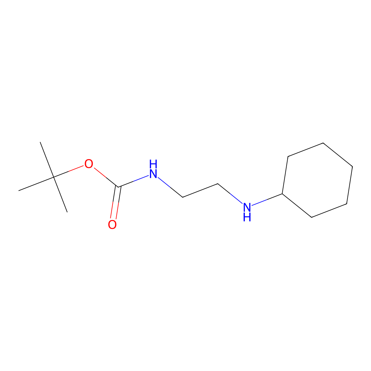 tert-butyl N-[2-(cyclohexylamino)ethyl]carbamate molecular structure, CAS 773899-06-2