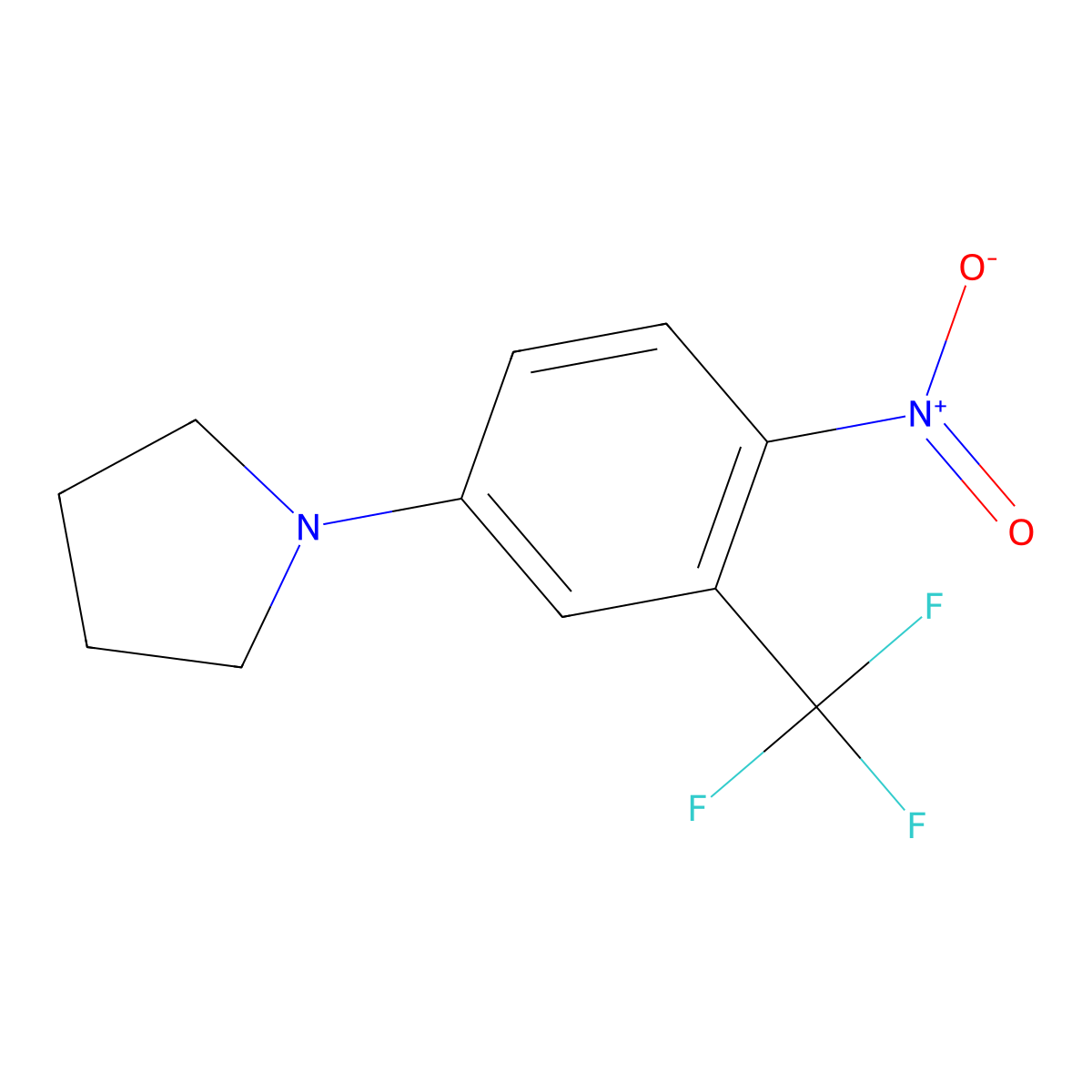 1-[4-Nitro-3-(trifluoromethyl)phenyl]pyrrolidine molecular structure, CAS 773899-17-5