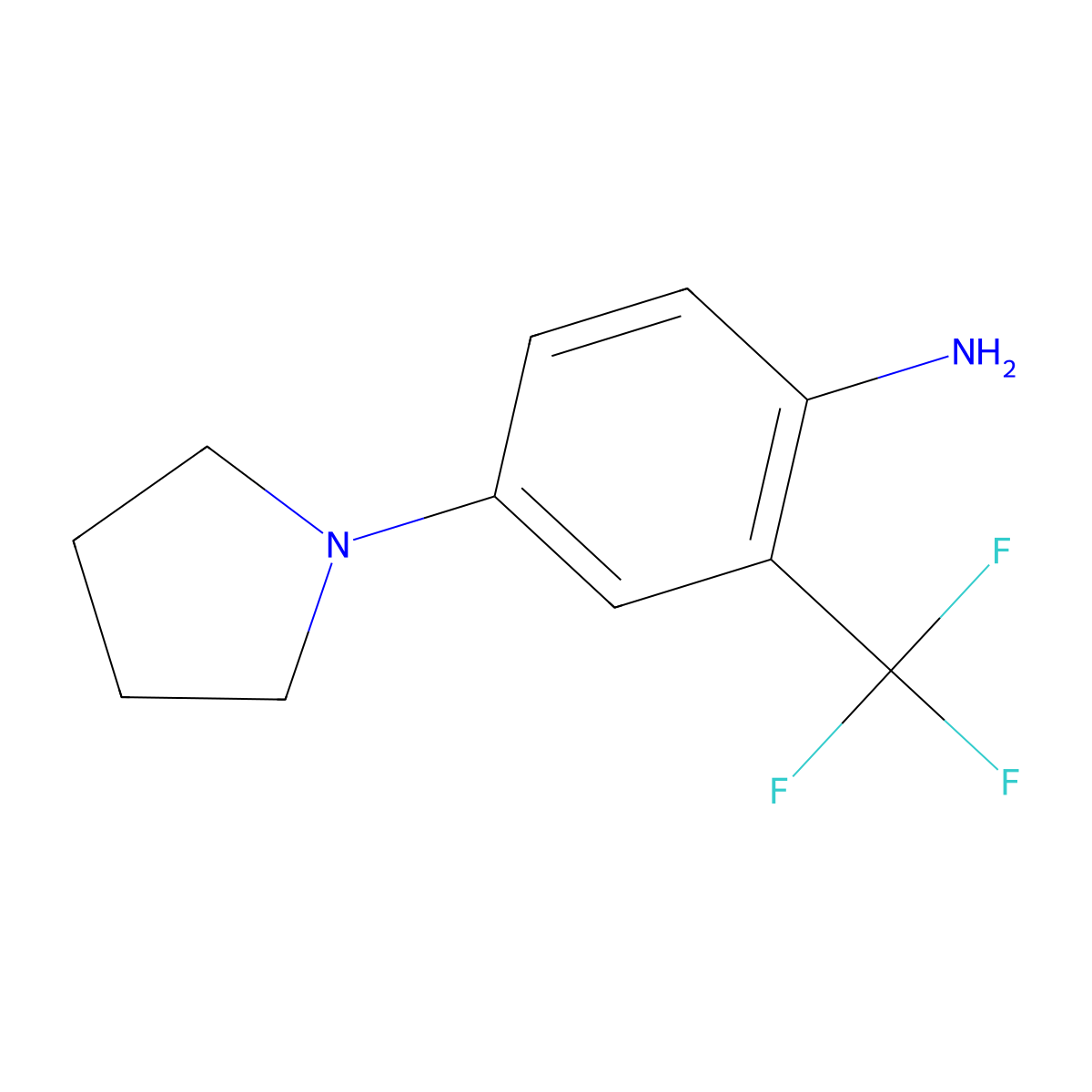 4-Pyrrolidin-1-YL-2-(trifluoromethyl)aniline molecular structure, CAS 773899-18-6