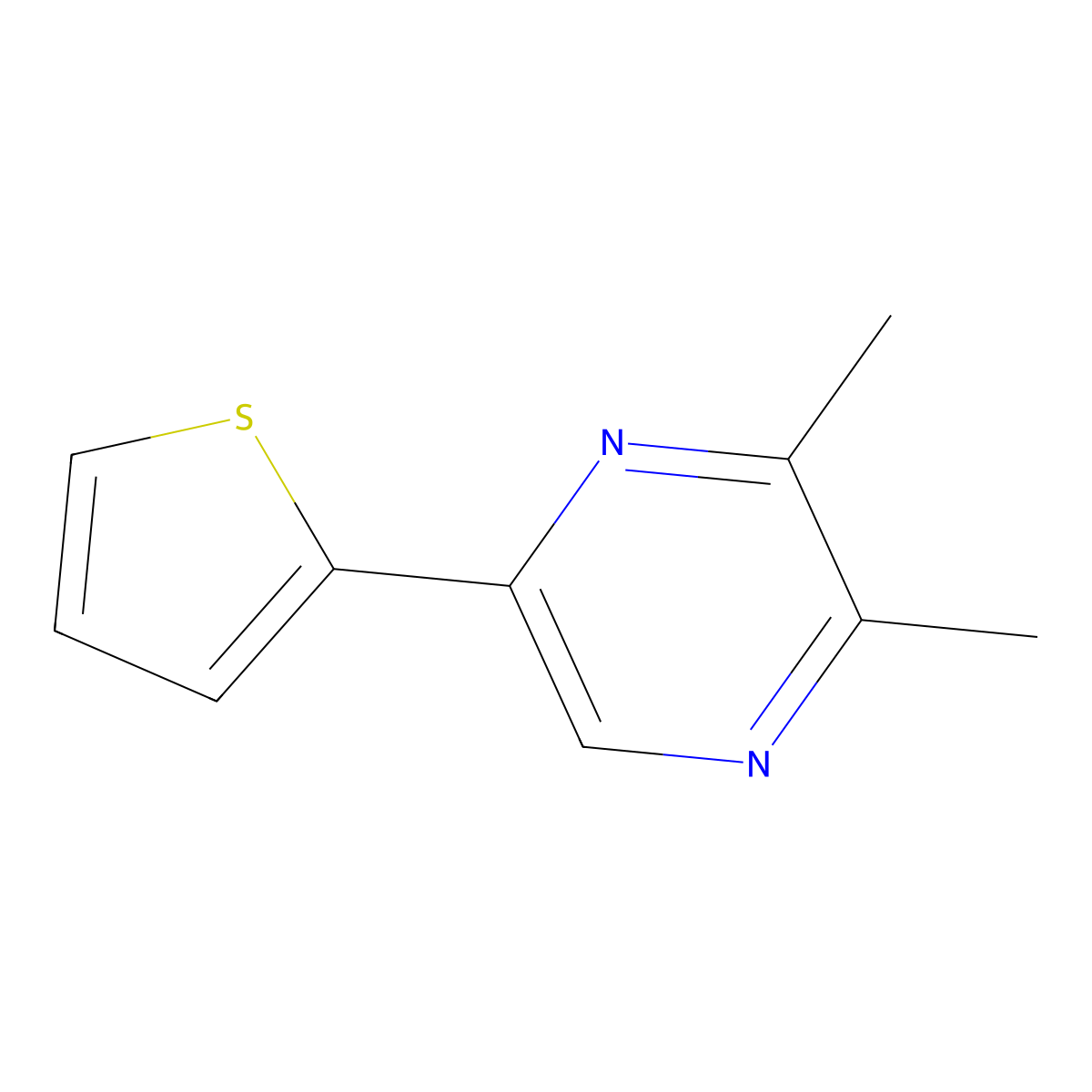2,3-Dimethyl-5-(thiophen-2-yl)pyrazine molecular structure, CAS 77390-03-5