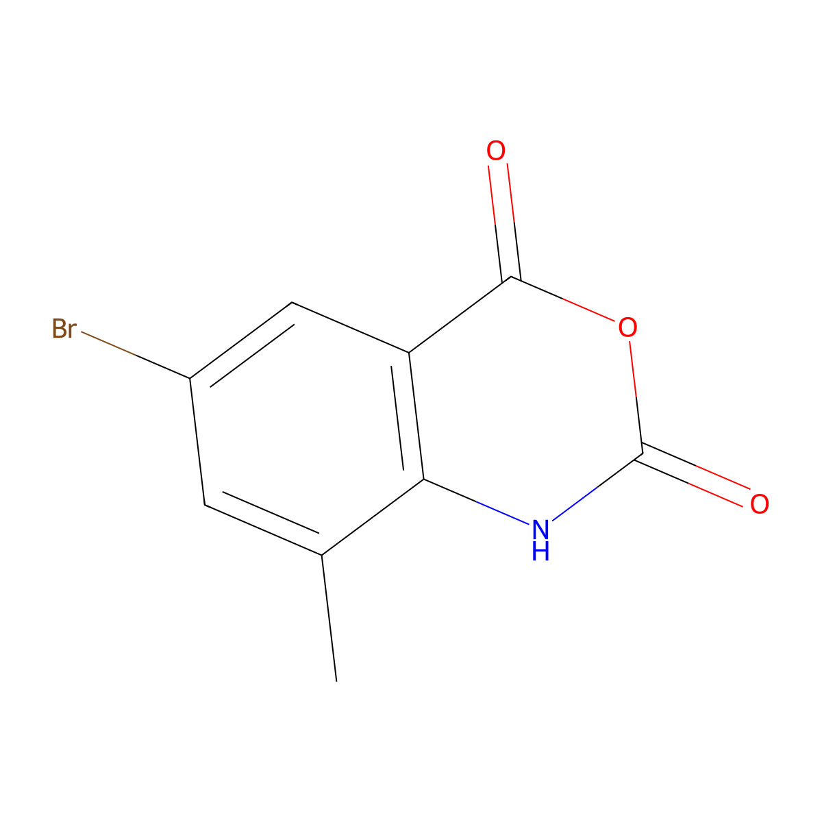 6-Bromo-8-methyl-2,4-dihydro-1h-3,1-benzoxazine-2,4-dione molecular structure, CAS 77395-09-6