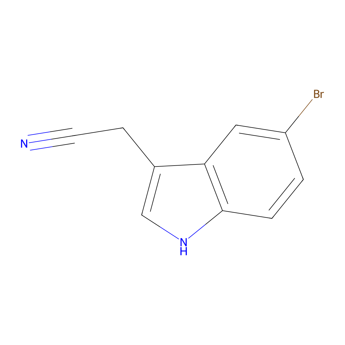 2-(5-bromo-1H-indol-3-yl)acetonitrile molecular structure, CAS 774-14-1